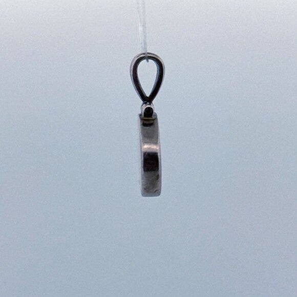 Estate Sterling Silver 925 Mother of Pearl Oval Pendant 3.6g No Chain Vintage - Picture 4 of 8